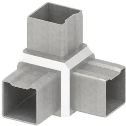 Verbindungsstück für Rohr 40x40x2mm, V2A