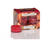 Yankee Candle Teelicht, Mandarin Cranberry, Duftkerze, Stövchenlicht, 12er Pack, Teelichte, 1065595