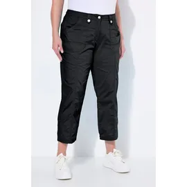 Ulla Popken Funktionshose 7/8-Cargohose Schwarz 52