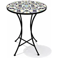 Mojawo Mosaik Mosaiktisch Ø 60 x 70 cm Rot/Mehrfarbig