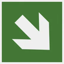 Metafranc Hinweisschild Pfeil schräg 150 x 150 mm nachleuchtend