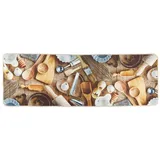 vidaXL Küchenteppich Mehrfarbig 60x180 cm Waschbar Rutschfest