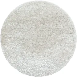 Hochflor-Teppich AYYILDIZ TEPPICHE "BRILLIANT 4200", beige (natur), H:50mm Ø:80cm, Polypropylen (PP), Teppiche, auch in rechteckig, Langflor, Shaggy, Wohnzimmer