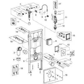 Grohe Rapid SL Vorwandelement 2-in-1 Set für Wand-WC, 38764001