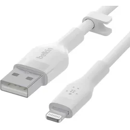 Belkin BoostCharge Flex USB-A Kabel mit Lightning Connector 2 m, Weiß