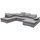 ed exciting design ED Lifestyle Wayne U Sofa 3-teilig Holzwerkstoff/Nosag