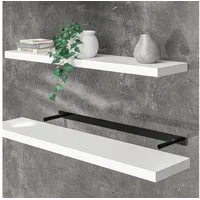 CASARIA Wandregal Hängeregal 110 x 3,8 x 23 cm Weiß