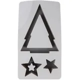 Rayher Gießform Silikon Teelichtbaum und Sterne grau