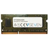 V7 V7106002GBS Notebook DDR3 SO-DIMM Arbeitsspeicher 2GB (1333MHZ, CL9, PC3-10600, 204pin, 1.5 Volt)