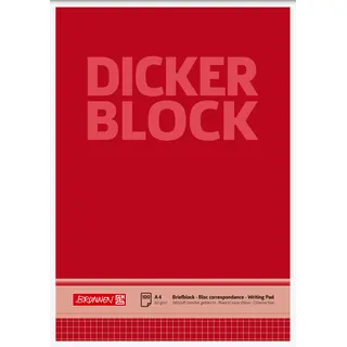 Brunnen 1052688 Briefblock / Schreibblock / Der dicke Block A4 kariert, 100 Blatt,