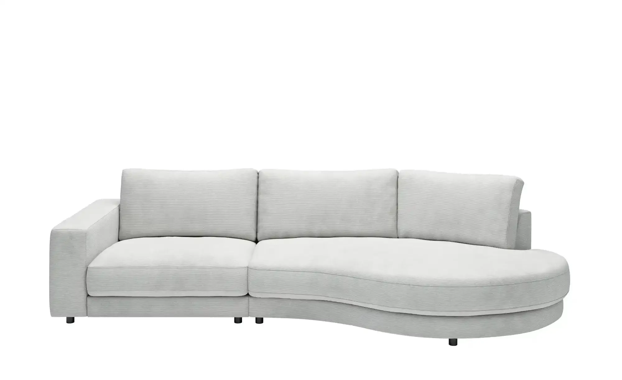 Jette Home Organisches Einzelsofa in Feincord Sila ¦ grau ¦ Maße (cm): B: 330 H: 85 T: 166.0