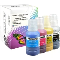 Ampertec 4 Kompatible Nachfülltinten ersetzt Canon GI-56 Multipack KCMY