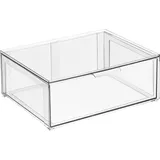 Organizer Aufbewahrungsbox mit Schublade Schuhbox stapelbar mDesign transparent
