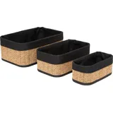 5five simply smart - 3 braune stoffkörbe 30,5x21cm