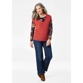 GOLDNER Rundhalspullover rot 22