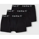 NAME IT Jungen Nkmboxer 3p Noos Unterhose, Schwarz, 146-152 EU - 146-152
