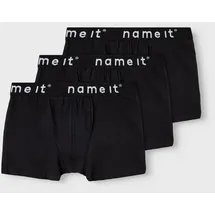 NAME IT Jungen Nkmboxer 3p Noos Unterhose, Schwarz, 146-152 EU - 146-152
