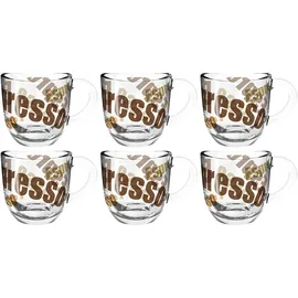 LEONARDO Napoli Espresso-Tassen, 6er Set, spülmaschinengeeignete Espresso-Becher mit Motiv, kleine Kaffee-Tasse, mikrowellenfest, 80 ml, 024234