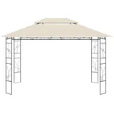 vidaXL Pavillon 4x3x2,7 m Creme 160 g/m2