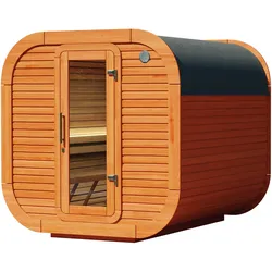 Wolff Finnhaus Design Saunahaus Luago 2x2 Art 1 kiefer Typ 1 ohne Fenster Komplett montiert