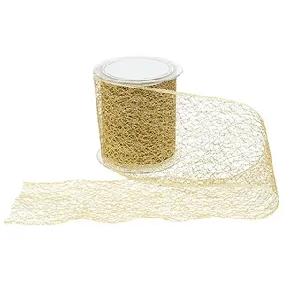 Mabella Decorbänder Tischläufer Tischband Gold 100mm 10m – Elegante Tischdekoration, Hochzeitsdeko