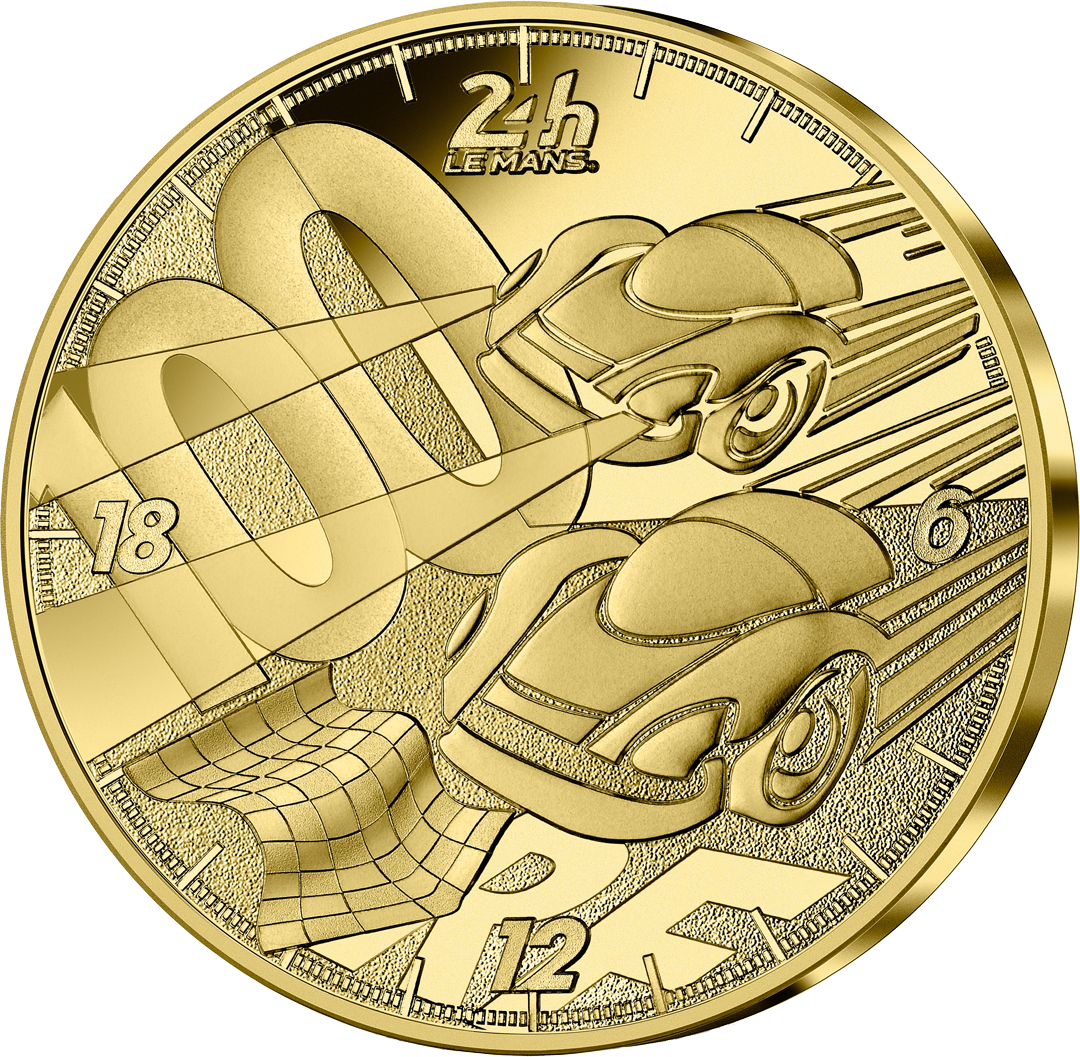 Frankreichs 1-Unzen-Gold-Euro-Münze „100 Jahre 24-h-Rennen von Le Mans“!
