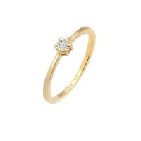 Elli DIAMONDS Solitär Verlobung Diamant (0.045 ct.) 585 Gelbgold Ringe Damen