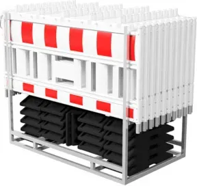 Schake Absperrschrankegitter SET3, mit Lampenadapter, mit Folie rot/weiß, RA2/B (Art.-Nr.33420KA2)