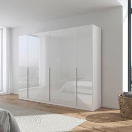 otto home Drehtürenschrank OTTO HOME "Kleiderschrank Schrank Garderobe AGORDO TOPSELLER Schlafzimmer", weiß (alpinweiß, hochglanz weiß), B:271cm H:210cm T:54cm, Holzwerkstoff, Schränke, Drehtürenschrank, durchdachte Innenausstattung, in 7 Breiten und 2 Höhen MADE