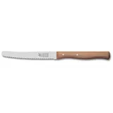 Windmühlenmesser Tomatenmesser 11 cm Kirschholz rostfrei handgeschärft Wellenschliff