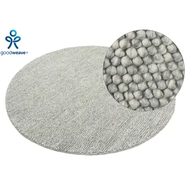 LeGer Home by Lena Gercke Teppich "Ainhoa, handgewebt, Wolle" Gr. 9, grau, H:12mm Ø:120cm, Kunstfaser, Wolle, LEGER HOME BY LENA GERCKE, Teppiche, Teppich, Teppich, Wohnzimmer, Schlafzimmer, Esszimmer