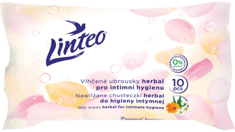 Linteo Personal hygiene Feuchttücher für die intime Hygiene mini herbal 10 St.