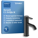 Duravit C.1 Einhebel-Waschtischmischer M Höhe 86 mm). Wasserhahn Bad in Schwarz Matt