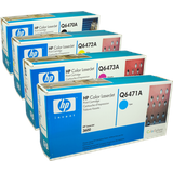 HP 4 HP Toner Q6470A-Q6473A 501A 502A Multipack BK C M Y 4-farbig