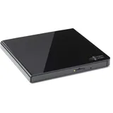 Hitachi Hitachi-LG GP57 Externer Portabler Super-Multi DVD-Brenner, Ultra Slim, USB 2.0, DVD+/-RW, CD-RW, DVD-ROM/RAM kompatibel, TV-Anschluss, Windows 10 & Mac OS kompatibel, Schwarz