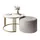 lookway Couchtisch LORI Grau Metall 70 x 49 x 70 cm
