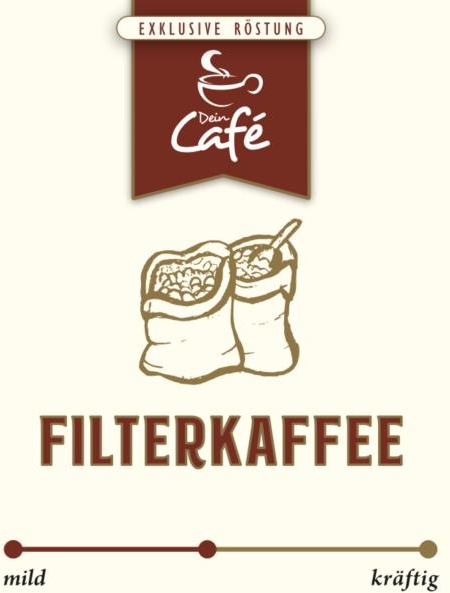 Dein Café - Filterkaffee (Menge: 1x 1kg / Mahlgrad: ganze Bohne)