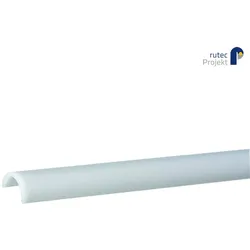 Rutec Projekt Abdeckung für Rundprofil RPD21, opal, PMMA (Acryl), 200cm RUP-PFD262