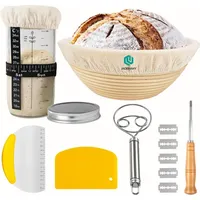 Jaobhahy Gärkorb Set 23cm Rund & 650ml Sauerteig Starter