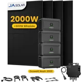 Growatt NOAH 2000 Balkonkraftwerk mit Speicher, 2048/4096/6144/8192Wh, 890/1000/1780/2000W Bifaziale Solarmodule