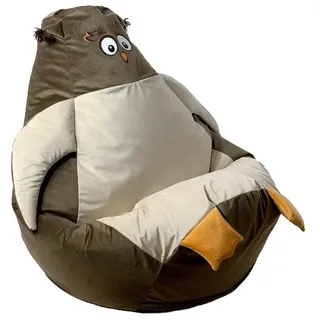 5905359298205 Sako-Sack-Pouffe Sowa braun-beige L 105 x 80 cm Go Gift