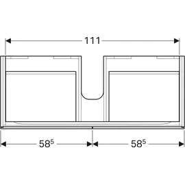 Geberit Xeno2 117,4x22x46,2cm, m 2 L, strukt./sch.-gr