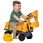 Homcom Kindertraktor Baggerlader 2-3 Jahre Pelleteuse mit beweglichem Arm und Greifer, Licht- und Soundeffekte, PP Gelb
