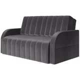 e-meubles Möblo Schlafsofa Grau, Holz, 2-Sitzer, 141x90x104 cm, Wohnzimmer, Sofas & Couches, Schlafsofas