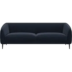3-Sitzer FLEXLUX "Belle Designsofa, Couch, bequem durch Kaltschaum im Sitz", blau (royal blau), B:218cm H:74cm T:89cm, 100% Polyester, Sofas, Skandinavisches Design, In hochwertiger Verarbeitung