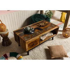 MASSIVMOEBEL24.DE Sixties Mehrfarbig Altholz 120 x 60 x 53 cm