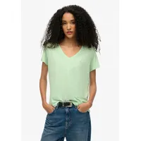 Superdry Studios Slub Emb Vee Kurzarm-T-Shirt Hemlock Green XS