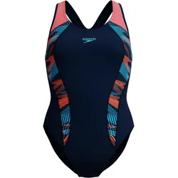 SPEEDO Placement Schwimmanzug Damen in zoom boom placement - true navy, Größe 40 - blau