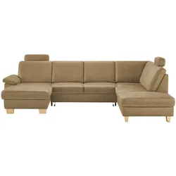 meinSofa Wohnlandschaft  Kunstleder Samu , beige , Maße (cm): B: 316 H: 90 T: 235