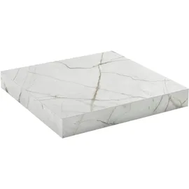 Impuls Küchen Arbeitsplatte 4 cm stark, in vielen Breiten, passend zu allen Serien, von vier Seiten ummantelt weiß 50 cm x 4 cm x 60 cm